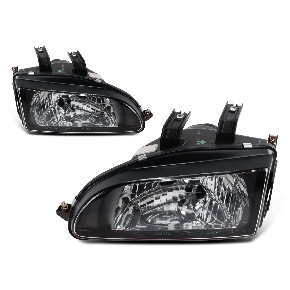 Для honda civic 92 93 94 95 фары заводской стиль Кристальные фары (матовый черный корпус/прозрачные линзы)