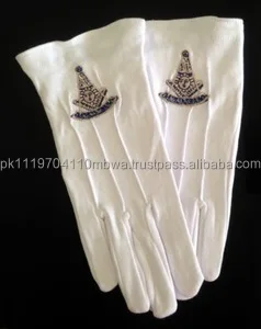  Перчатки Masonic Regalia из хлопка с