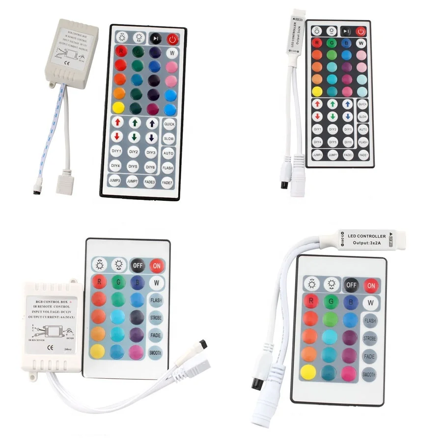 DC 12V 24V RGB Led Controller 24 Key 44 Key LED IR Remote Control For Led Strip 5050 2835 3528 5630
