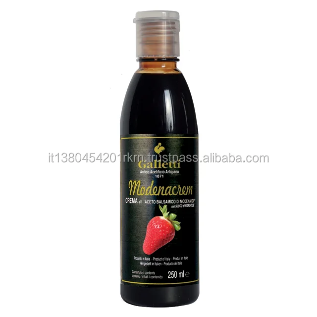 
Italian high quality glaze with balsamic vinegar of Modena & strawberry juice 
