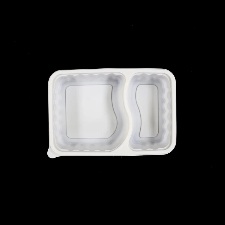  100% пригодный для переработки контейнеры из полипропилена 225x156x48 мм прямоугольные с 2 отсеками