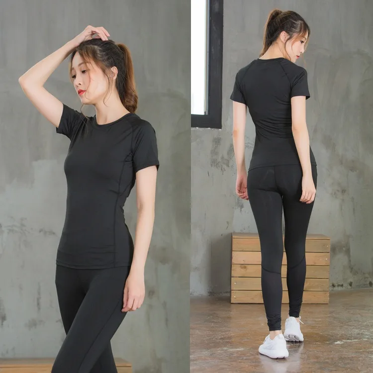 Vedo Fitness Shirt Dropshipping Custom Logo Polyester Fitness Wear Compression GYM Clothing Dry Fit Women Fitness T Shirt