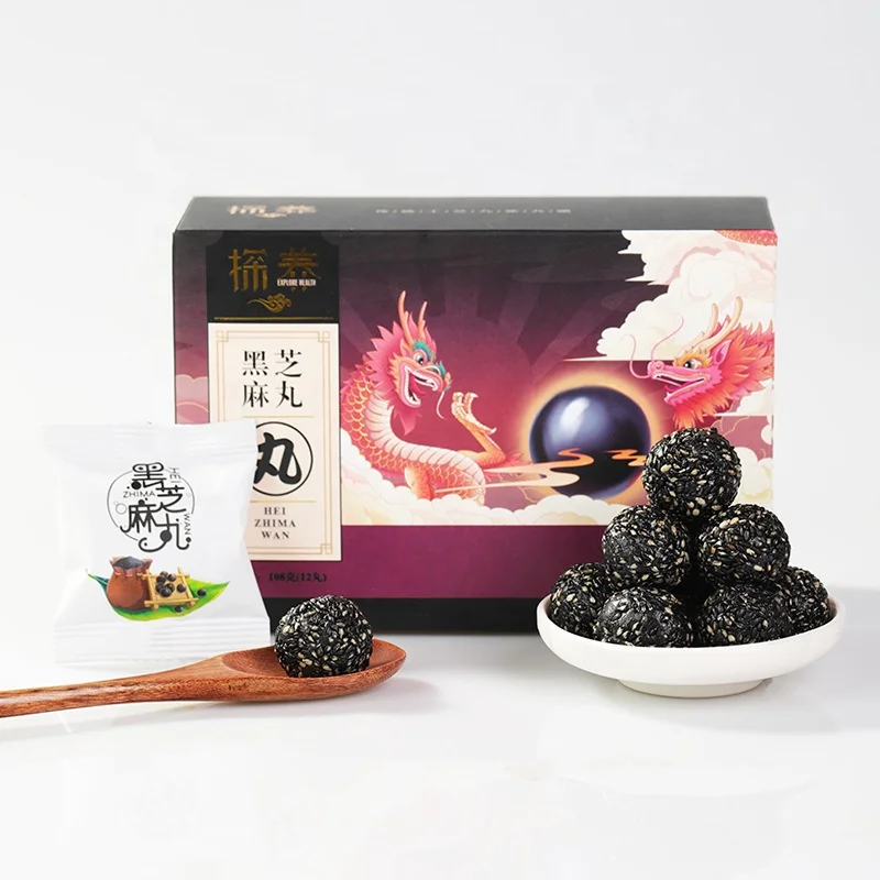 Chinese Traditional Healthy Snacks Organic Food Premium Black Sesame Balls