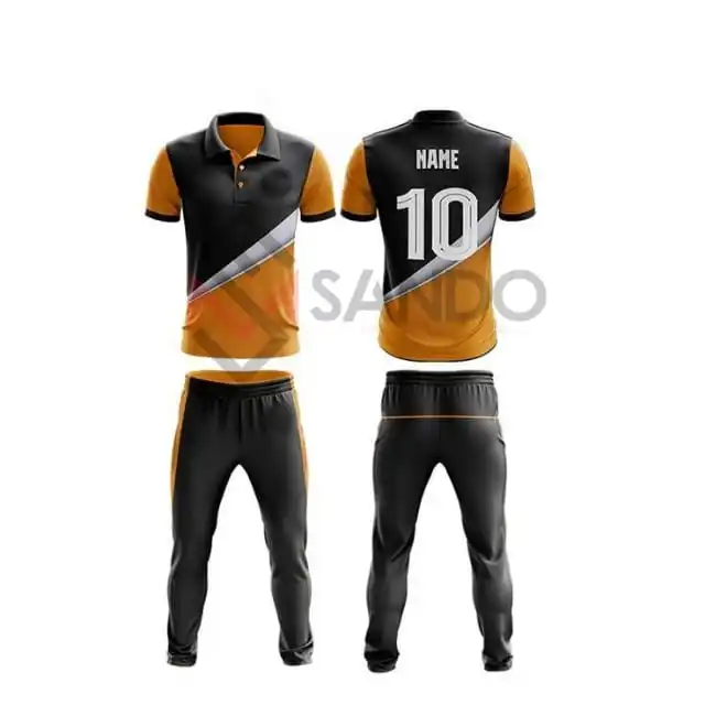 High quality Sustainable Polyester printed cricket uniforms for men women and children sport uniform