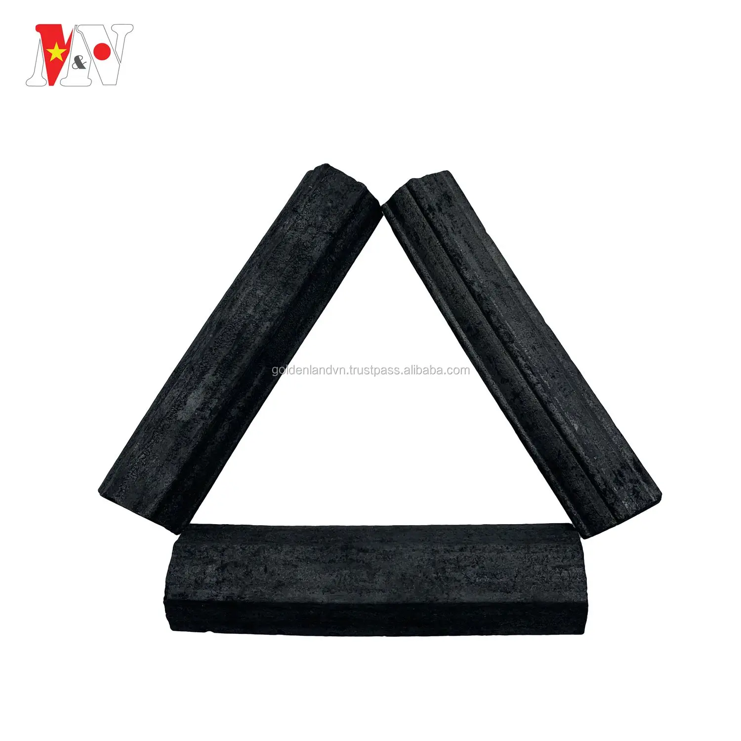 Древесный уголь с высоким содержанием углерода и длительным сроком горения