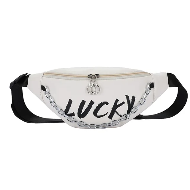 Wholesale Fashion Zipper PU Leather Woman Belt Waist Bag New Trendy Multiple-purpose Crossbody Messenger Bag With Chain For Girl