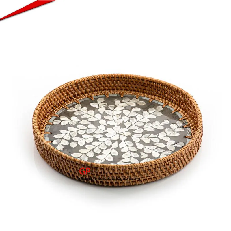 Hot Sale Latest Design Rattan Tray with Luxury Design Hand Made Tray