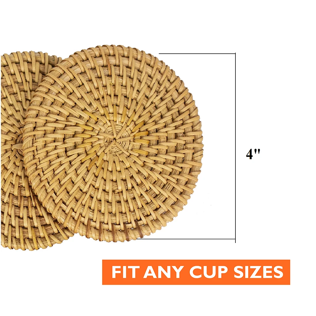  Сделано в Вьетнаме ручная работа подставка из ротанга кухонный стол под чашу прочная плетеная изоляция кофейную чашку и коврики