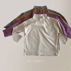 DE MARVI Kids Toddler Half turtleneck pola T-shirts Boys Girls Winter Fashion Wholesale Korean Manufacturer MADE IN KORE
