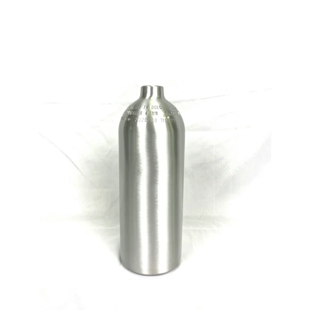 Hot sale high pressure 2L aluminum co2 cylinder aquarium with G5/8 on/off valve