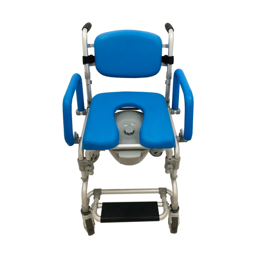  HT6129 Highly functional folding wheelchair Shower Commode Chair for elderly