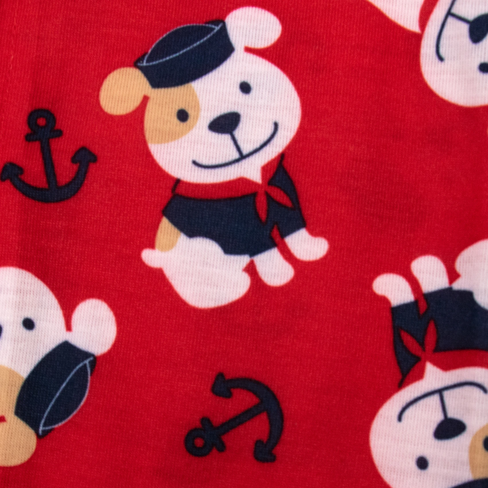 JOYUAN GARMENT MANUFACTURER BR190805 baby romper - RED DOG BOY PRINT KIDS INFANT clothes outfit HOME SLEEPWEAR footed