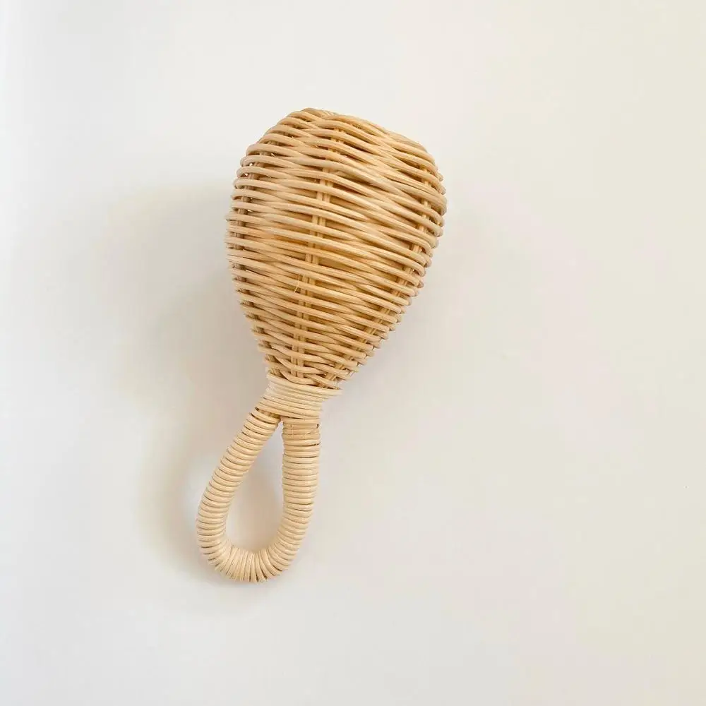 Eco friendly natural cheap price handmade wicker baby toys rattan rattle