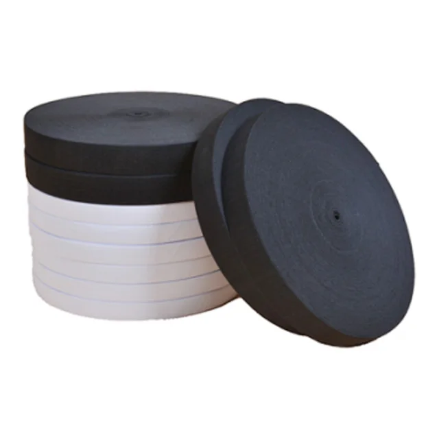 Оптовая продажа фабричная эластичная лента 2 см-10 см белая и черная тканая для вязания