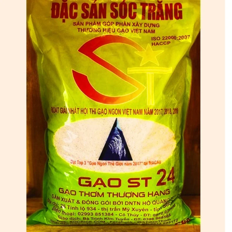 Чистый и здоровый рис ST24 Вьетнам экспорт по лучшей цене
