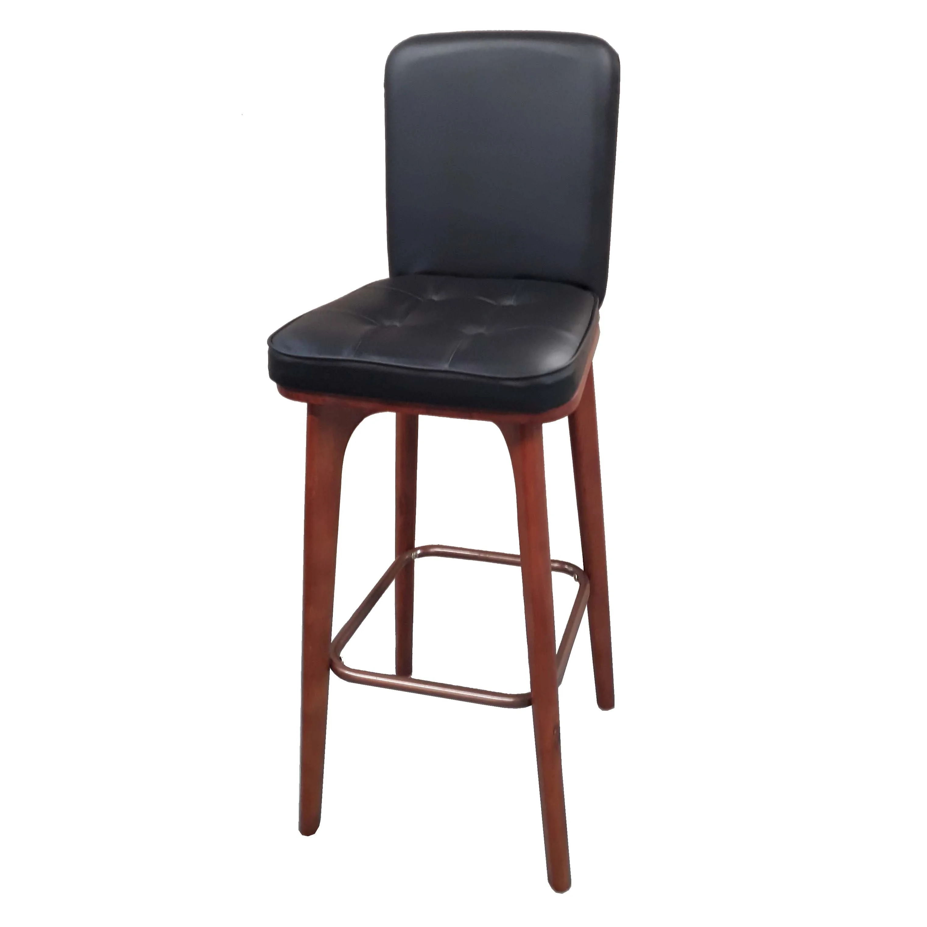 Bar Furniture Supplier Excellent Quality Leather Seat Wooden Stool Chair