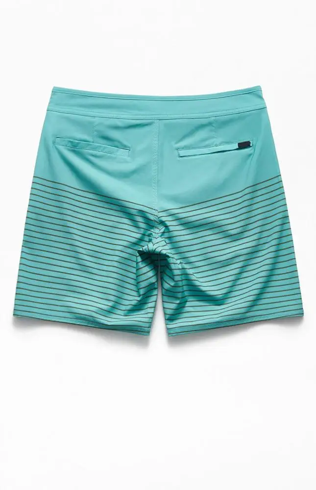 MGOO eco friendly fabric swim trunks striped boardshort stretch custom