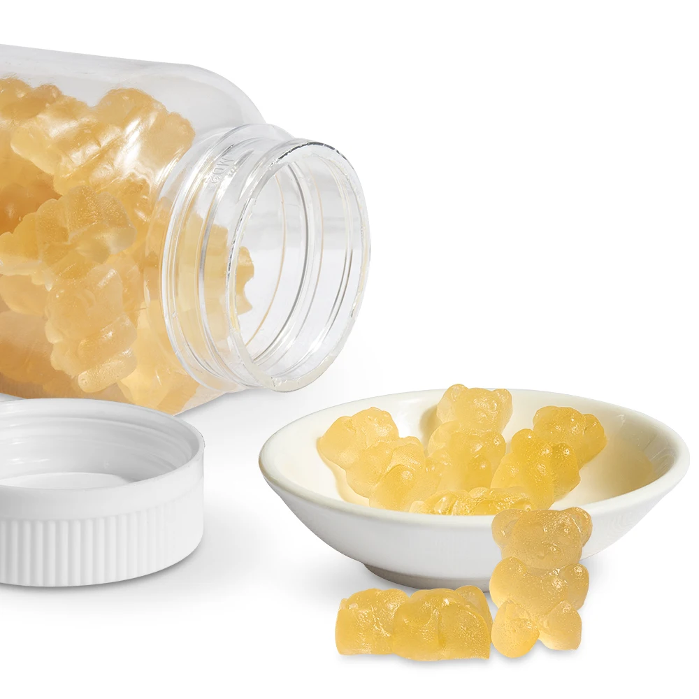 All Natural Vegan Organic Yellow Sea Moss Gummies with Bladderwrack and Burdock White Label Gummies Candy