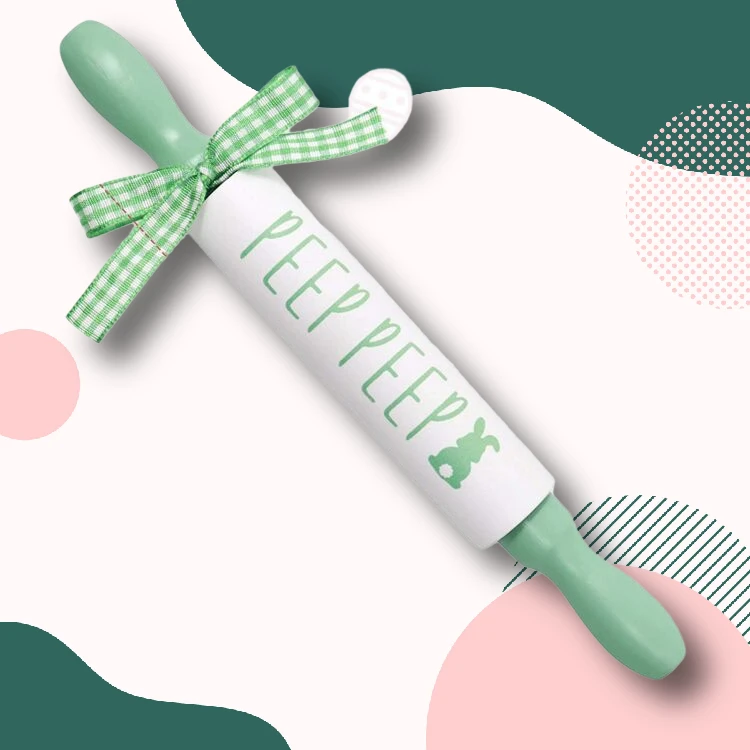 Food Grade New Kids French Wooden Mini Engraved Rolling Pin