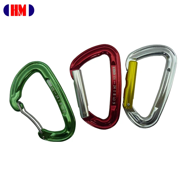 24KN Wire Gate Mountain Climbing Carabiner Made Of Aluminum