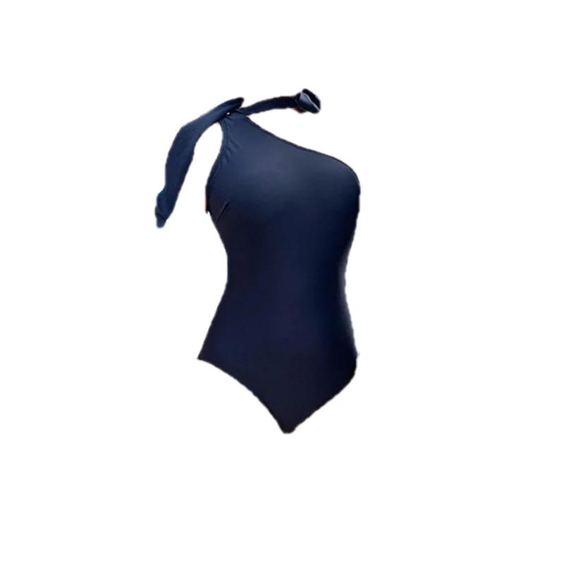 new arrivals korea sexy Oblique shoulder one-piece swimsuit Simplicity Swimsuit bikini for Amazon wish Facebook shop owner