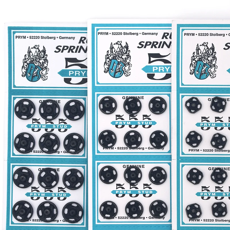 Prym 342315H Sew-on Snap Large Buttons Metal Snaps Fasteners Press Studs Buttons for Sewing