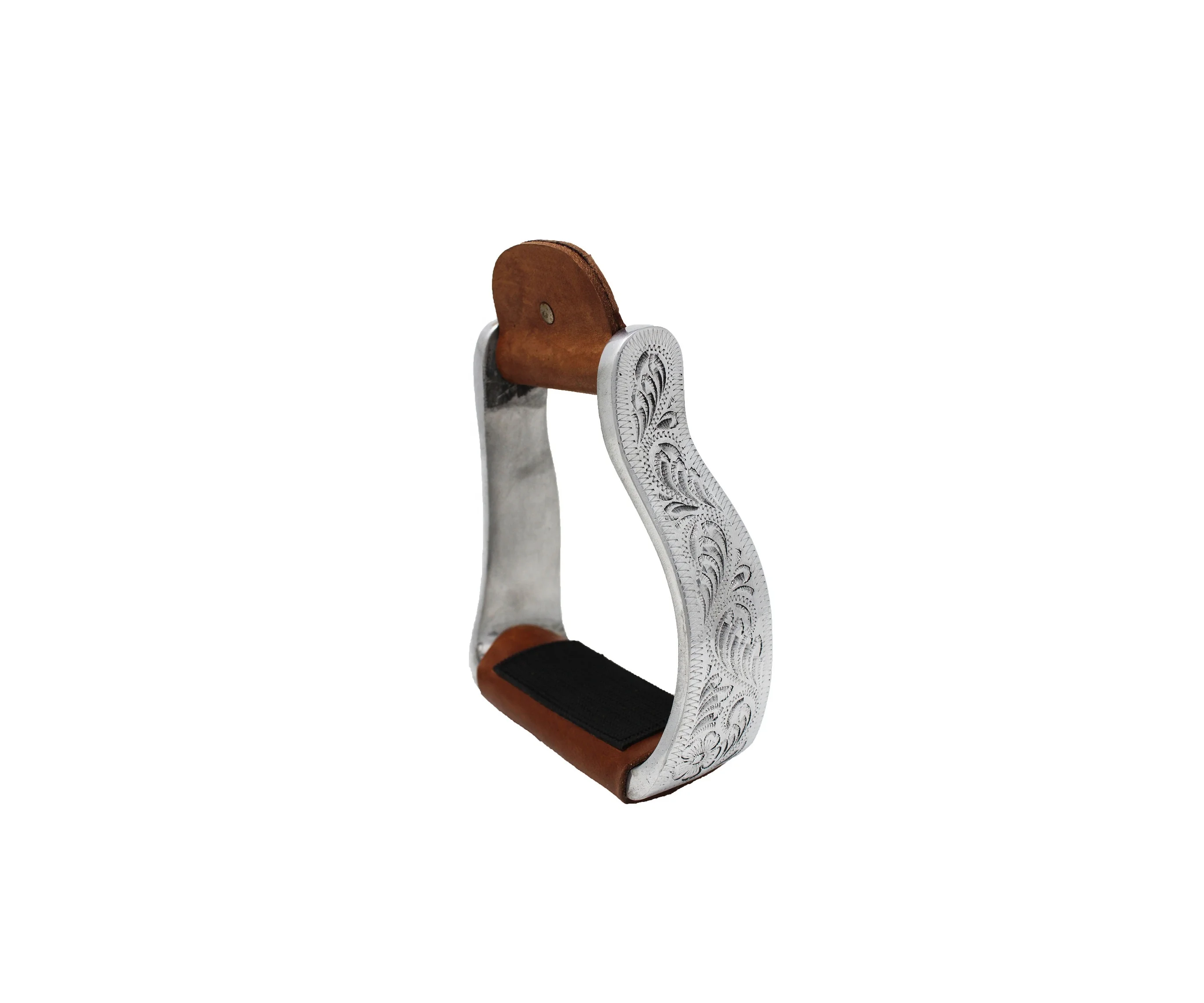 Horse Western Saddle Pair Stirrups Carved Aluminum 5-1/4 Wide Stirrups Outdoor Sports Equestrian Stirrups