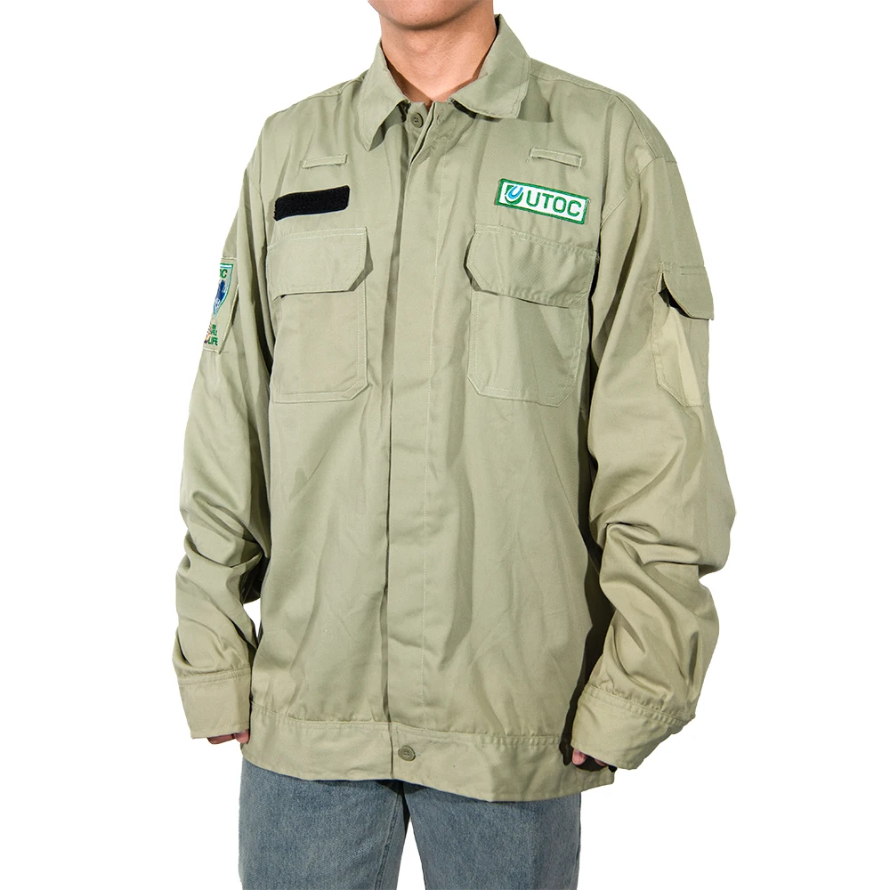 Basic Worker uniform clothing 100% cotton shirt silk printing  custom logo Vietnam clothing wholesalers clothes