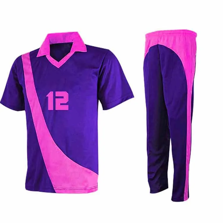 
Blue New Sublimation Tennis Shirt Design And Trouser Jersey Cricket OEM Custom your team design logo name number by sublimation 