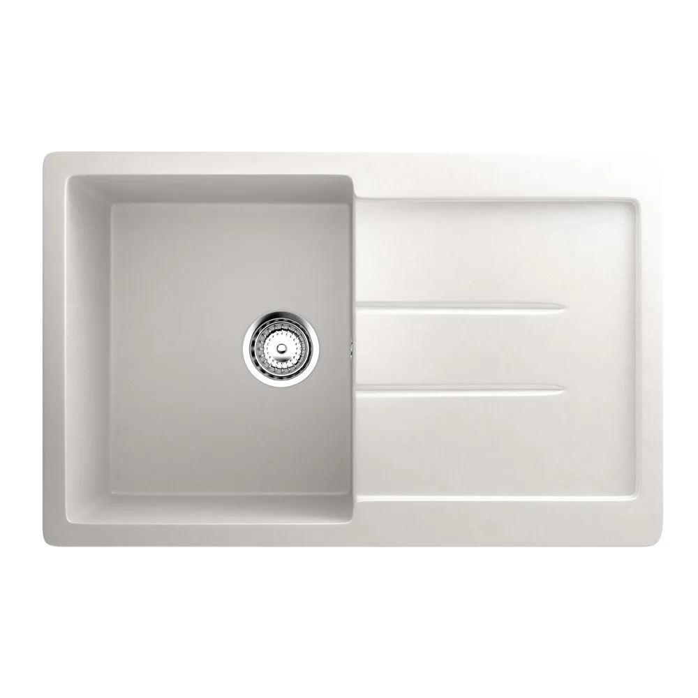 Durable kitchen sink single bowl ULGRAN U-507 reversible, composite rectangular color kitchen sink