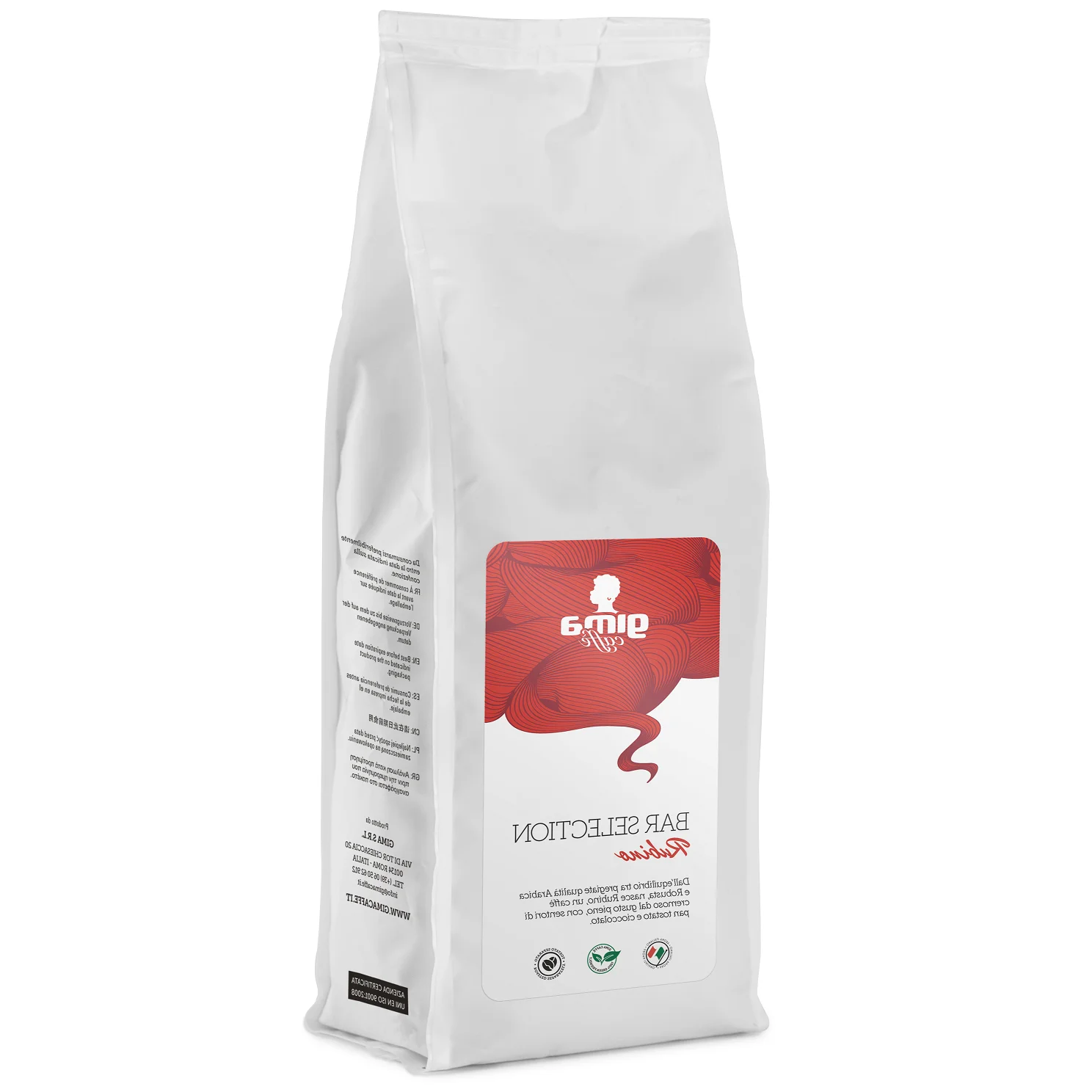 
 Круглая вкусовая итальянская кофемашина Gima Rubino 75% arabica, кофейные зерна 500 г в пакете, кофейная машина с цельными зернами, кофемолка  