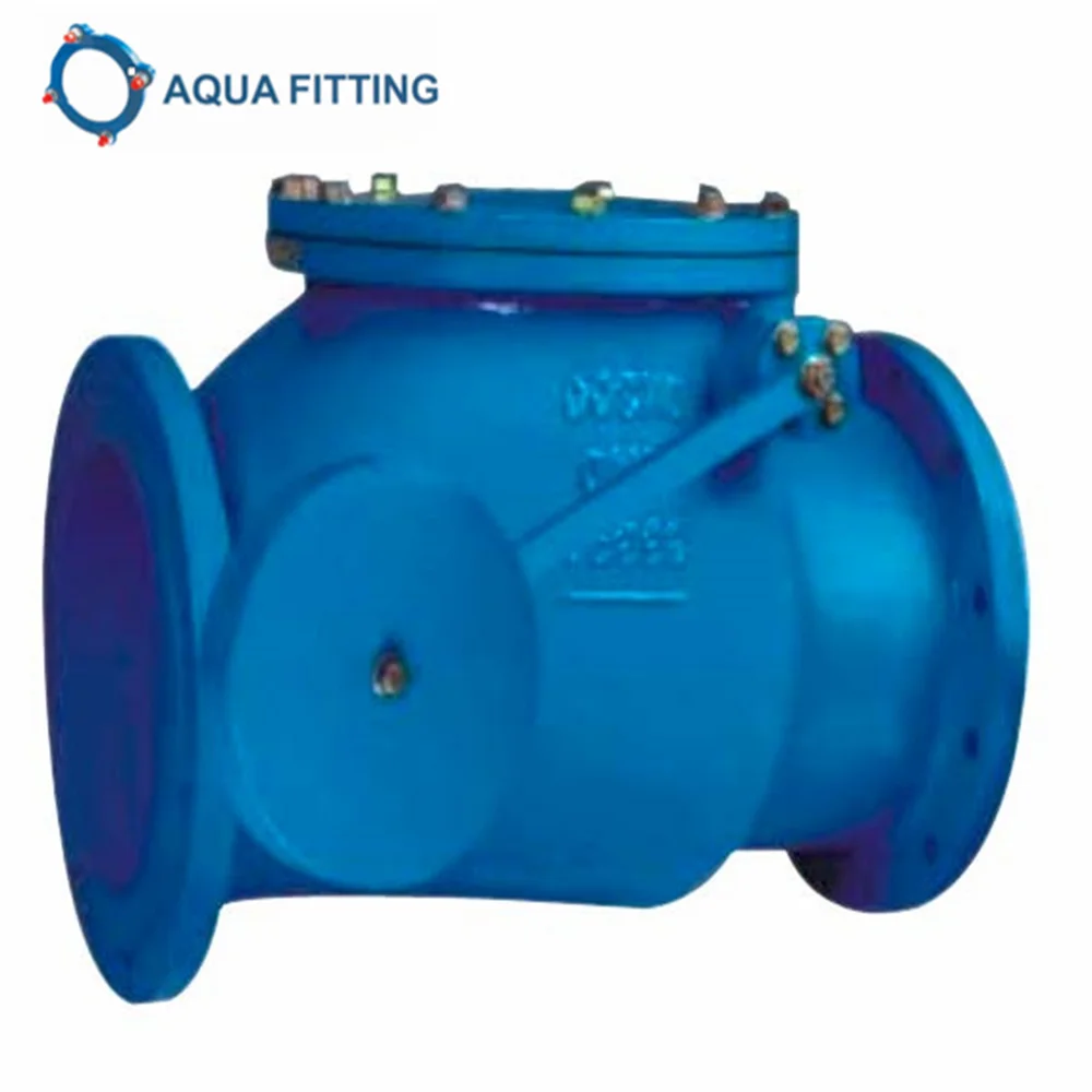 high quality PN6-PN10-PN16  DN40-DN1200  DIN3352-F4 ,EN1171  Ductile Iron swing  flange end  CHECK VALVES