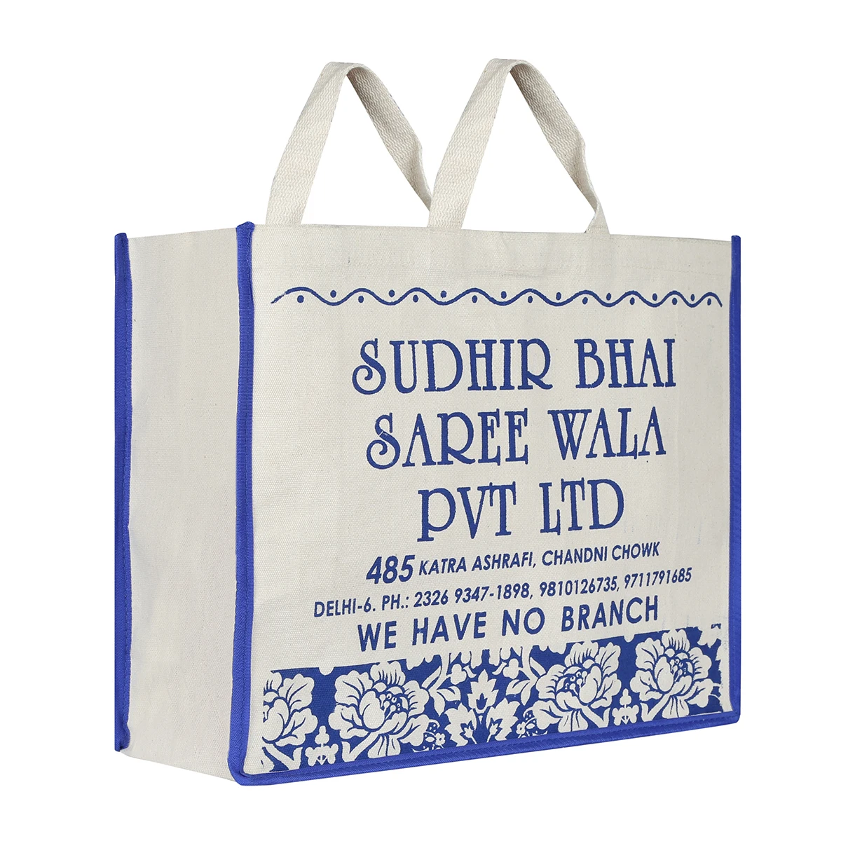 Giveaway Durable Customized Reusable Eco Waterproof Laminated Cotton Canvas Saree Retail Shop Promotional Bags With Logo Large