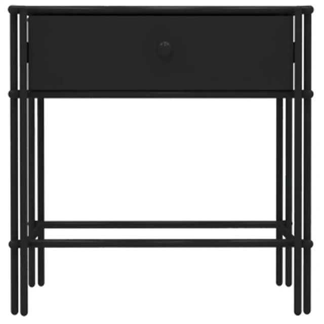Home Decor Bedside Handmade Simple And Unique Iron Made Solid Bed Side Table With One Drawer
