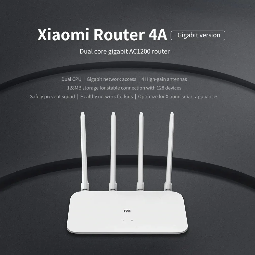 Mi Router 4a Giga Version Global Version Xiaomi Mi Wifi Router 4a Gigabit Edition Antennas Dual Band 2.4g/5gz 1167mbps