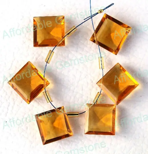Цитрин кварц в форме подушки драгоценный камень оптовая продажа драгоценные камни бусины и изготовление драгоценных камней топ цитрин