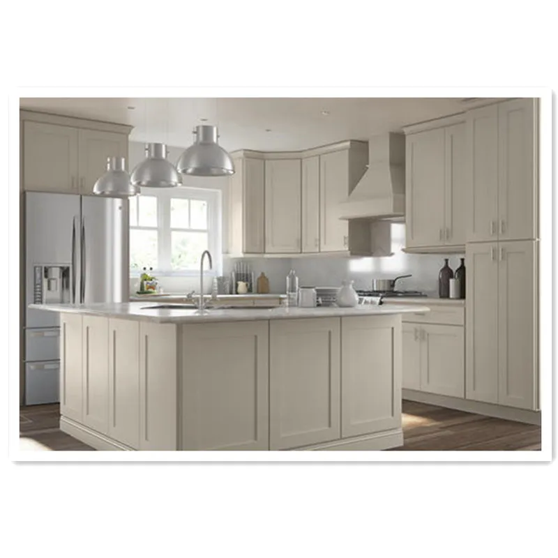 Modern Melamine MDF Modular Kitchen Cabinets Shaker Door Design for Kitchen Set
