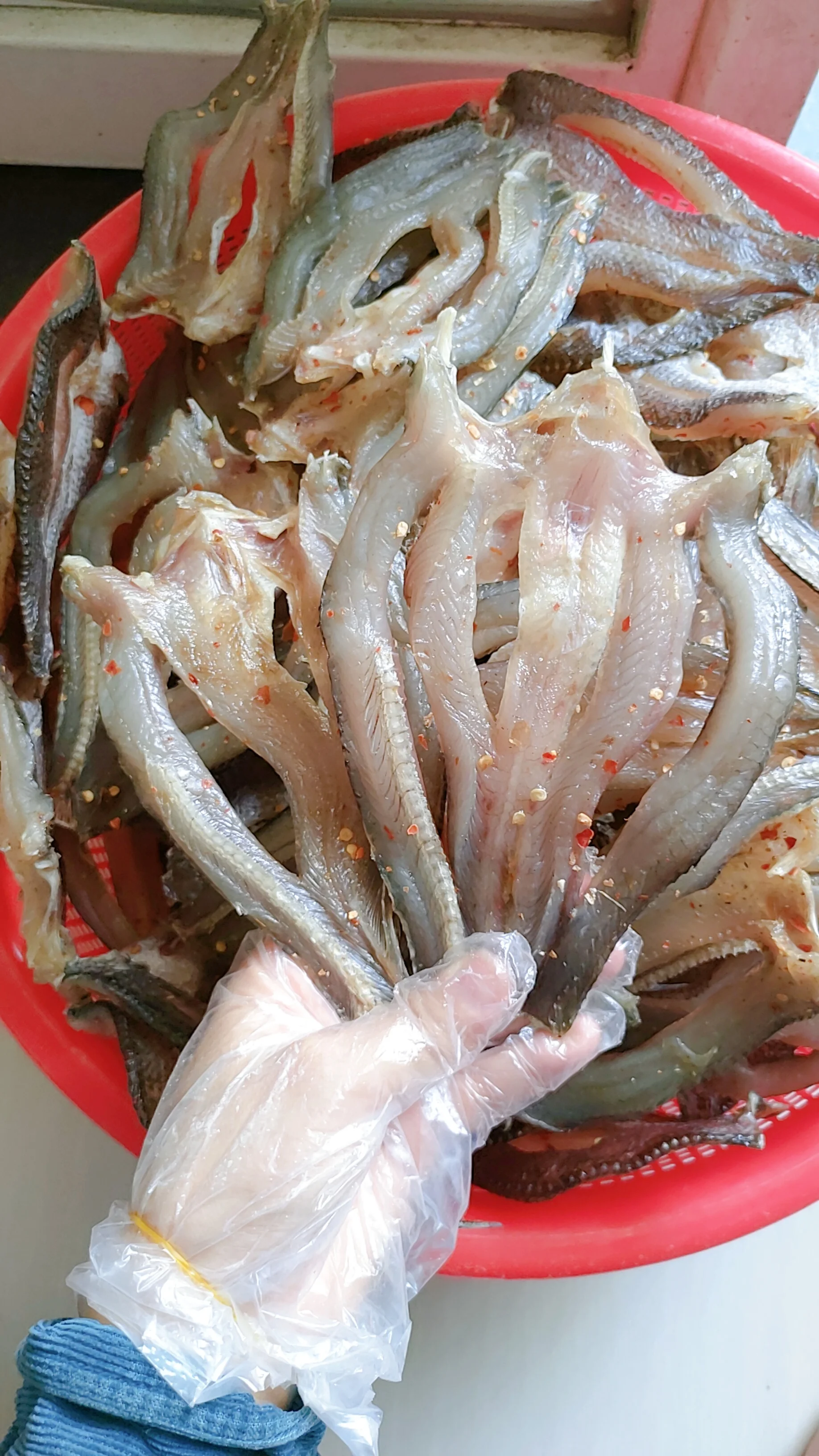 Dried snakehead fish marinated with Vietnamese standard spices