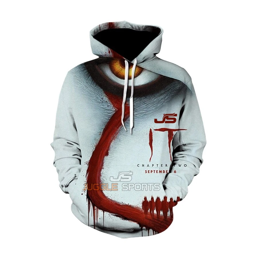 
3D Hoodies Printed Clown Joker Face Pattern sublimation Comfortable Fleece sweatshirts Hoodies Funny Hoody 