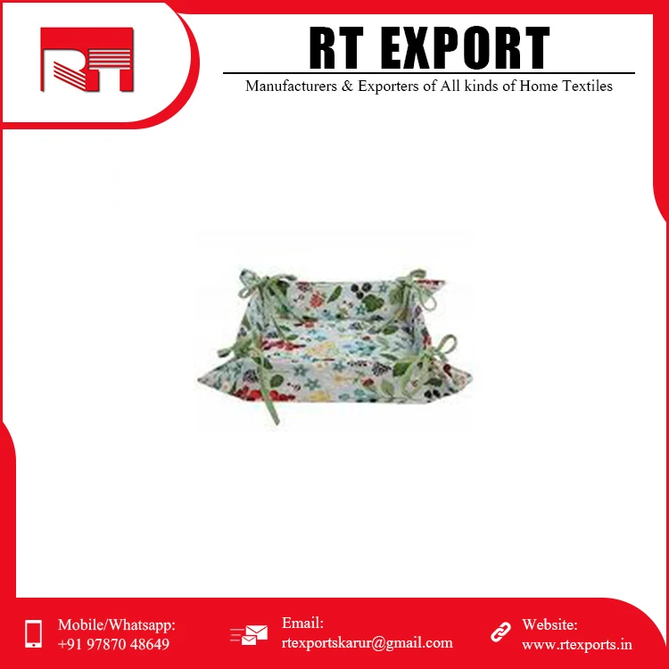 2021 Wholesale Bread Basket 100% Pure Cotton Best Quality Bread Basket Available in Manufacturer Price .