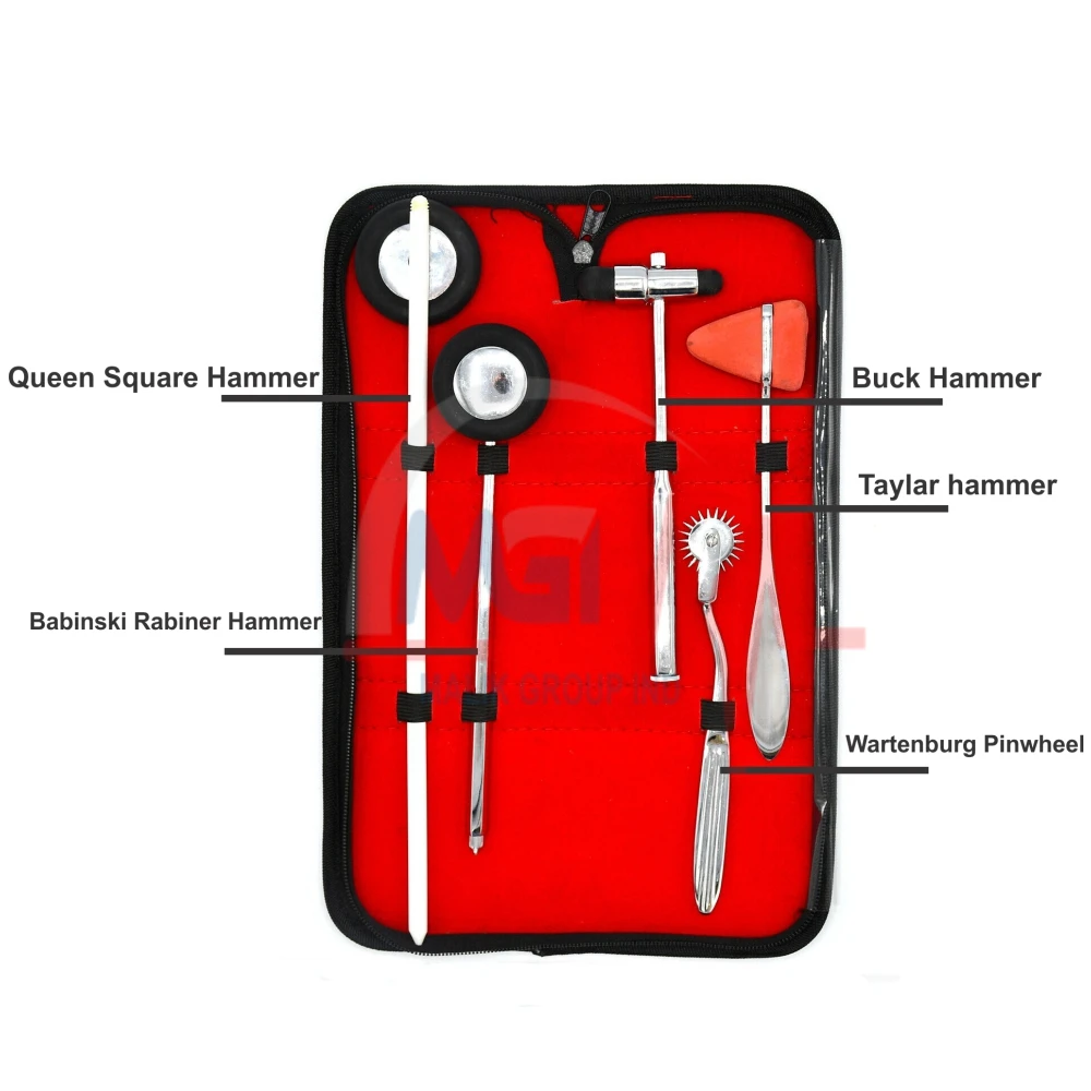 Ударный рефлекс Taylor квадратным Бабинского бак Неврологический Молоток вертушка диагностический набор из 5 штук MGI-ENT-532