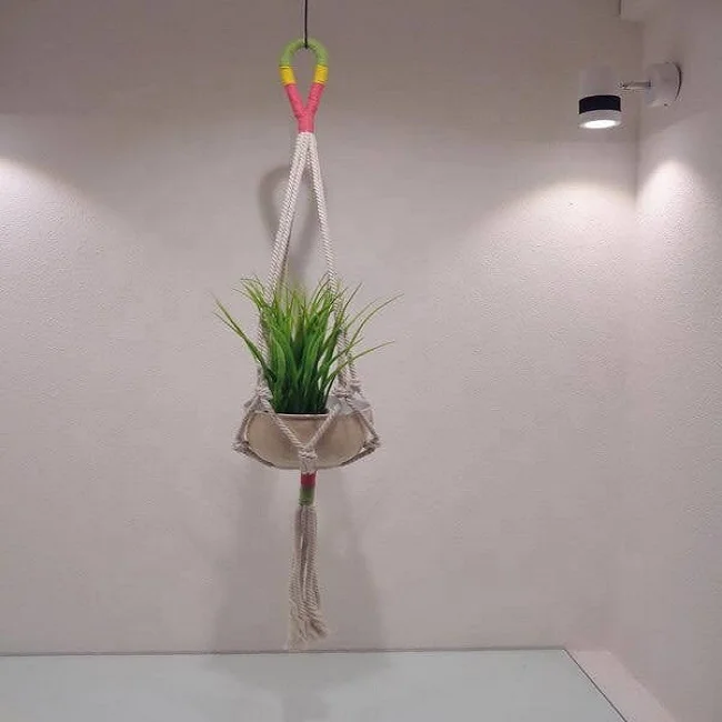 Macrame Plant Hanger Dip Dyed Beaded For Home Garden Balcony Corridor Office Restaurant Theme Wedding Decoration