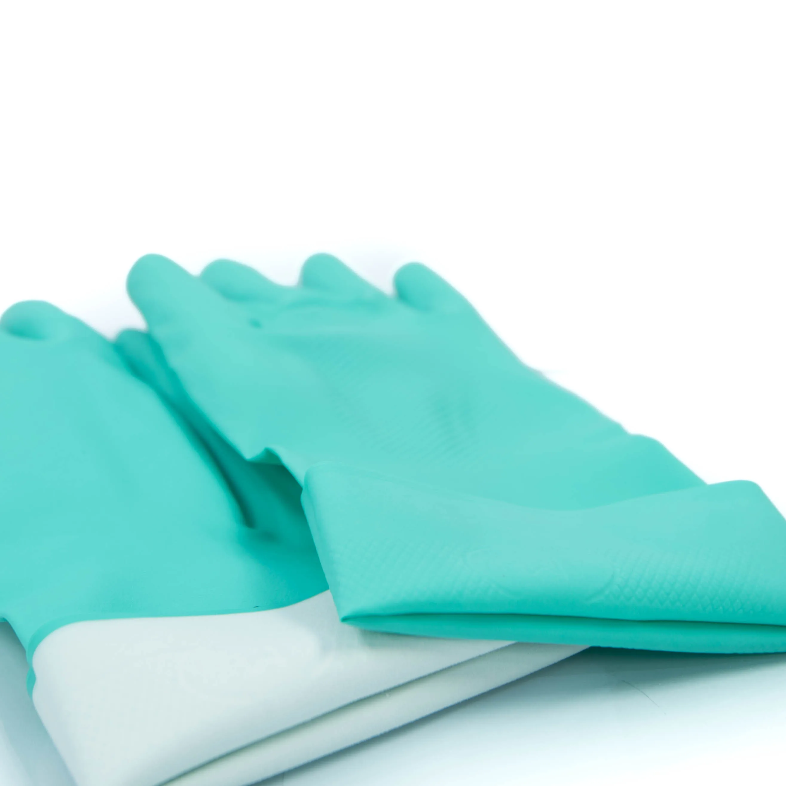 Factory direct sales green nitrile industrial gloves for household detergent chemical industry heavy use sanitizing pesticides