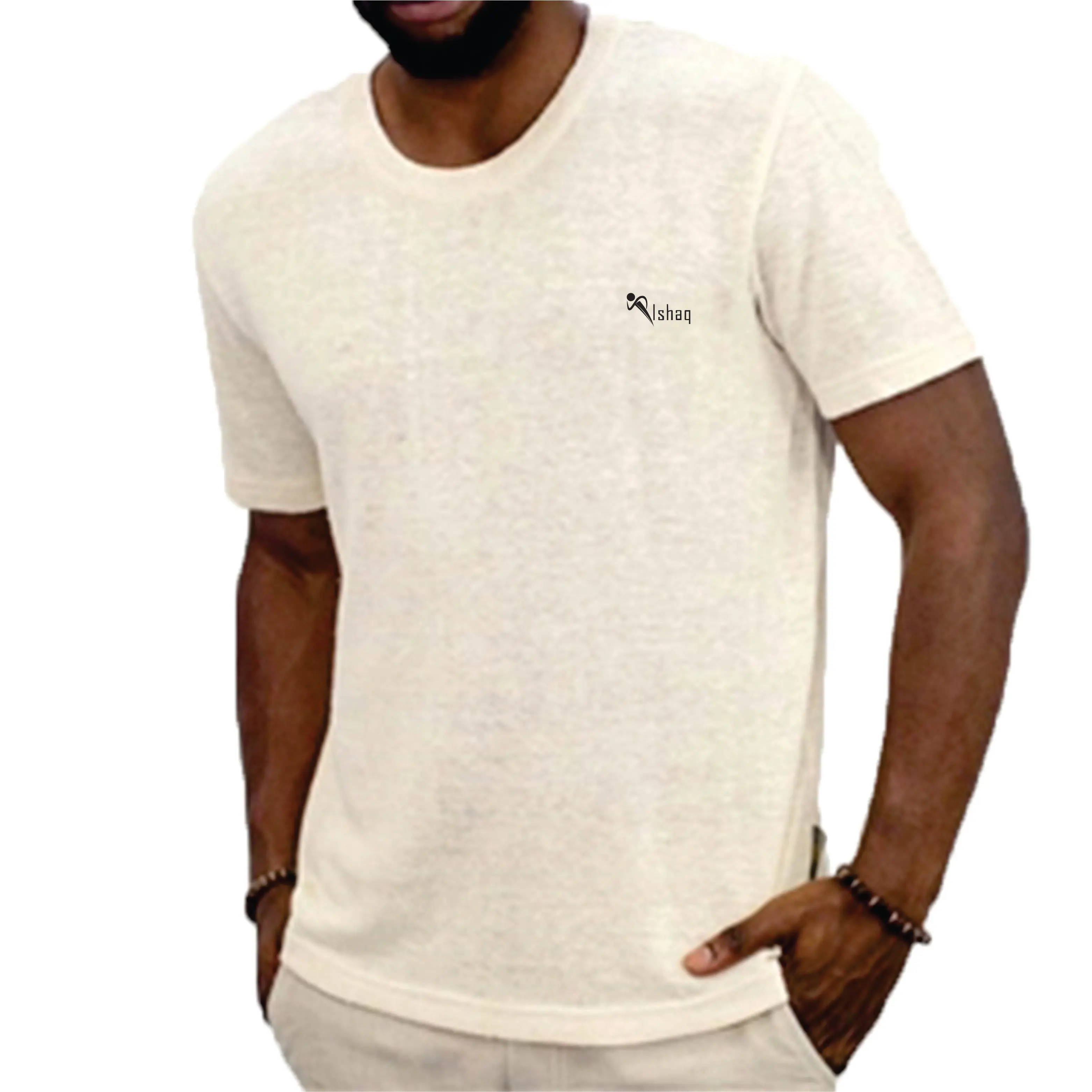 2021, оптовая продажа, 100% конопляная Повседневная футболка для мужчин