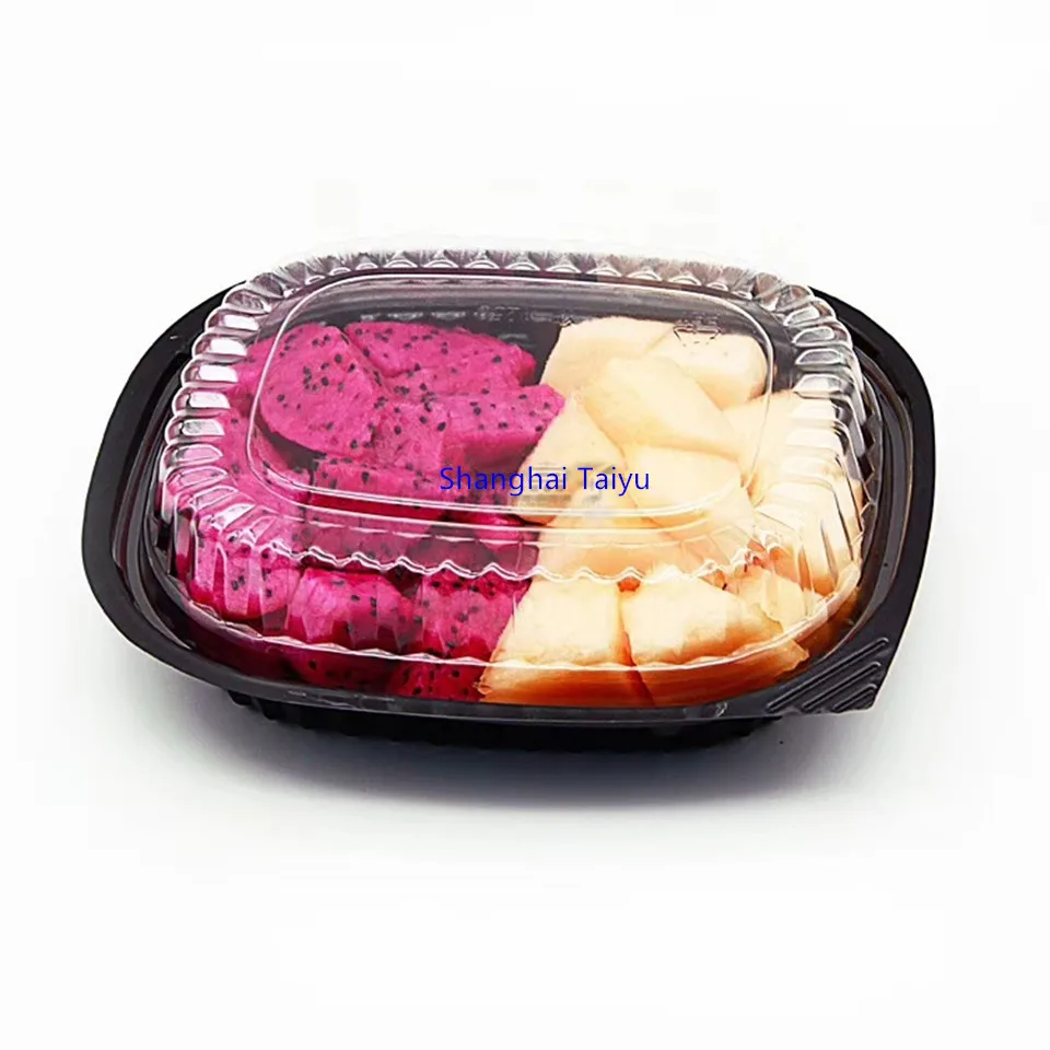 OEM Shanghai Taiyu Blister Transparent Custom Plastic Food Fruit Packaging Blister Tray with Lid for Fruit /Vegetable