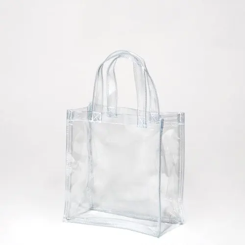 Top quality Reusable clear  eco- friendly custom design transparent shopping tote PVC bag in Vietnam