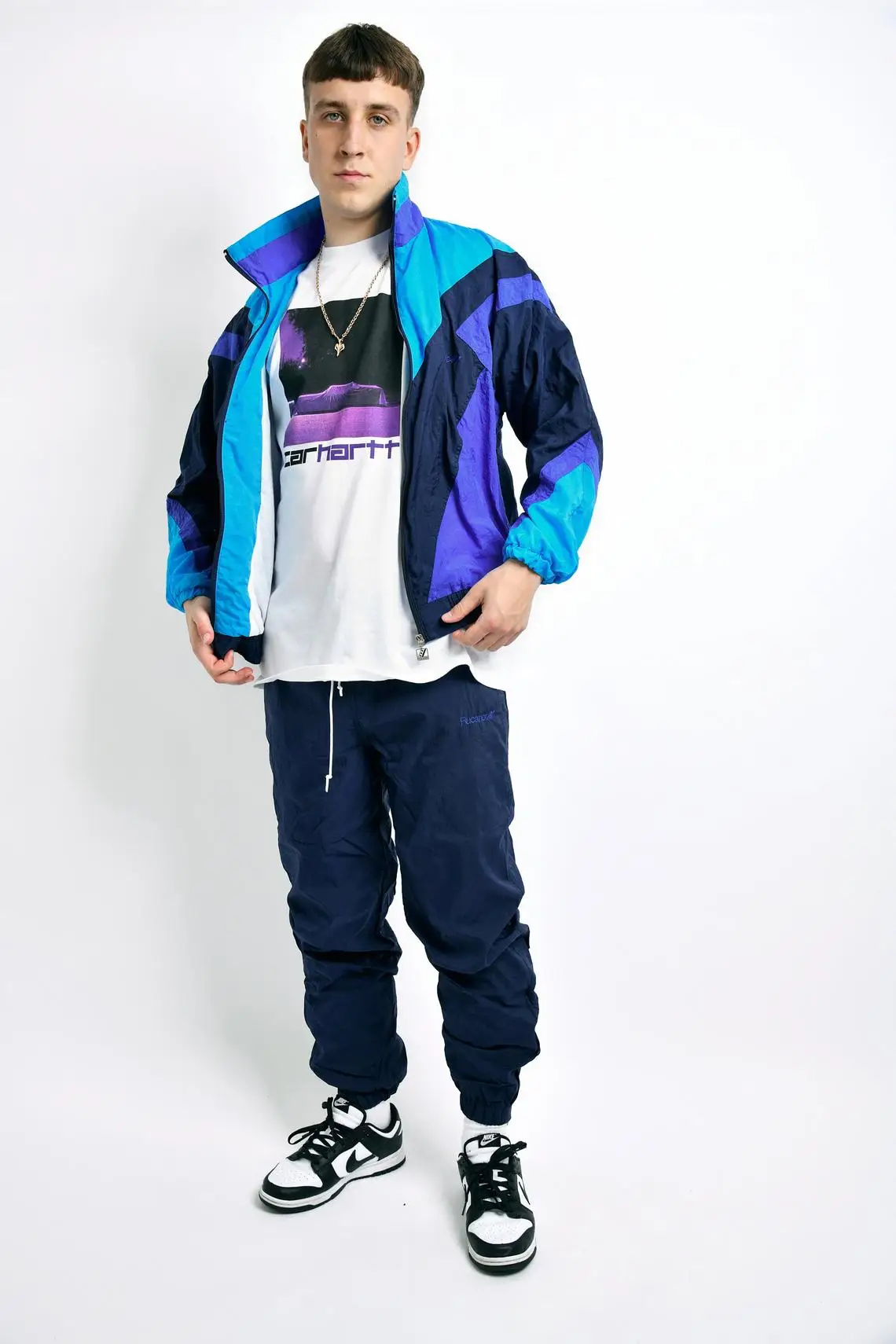 Оптовая продажа; Низкая цена высокое качество контрастных цветов ветровка в винтажном стиле детский спортивный костюм для футбола 90s стиль нейлоновый панель рабочий