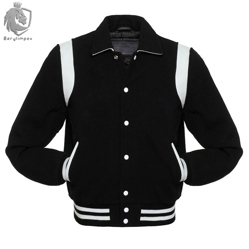 Varsity Jacket Melton Wool and Genuine Leather Custom Varsity Jacket.