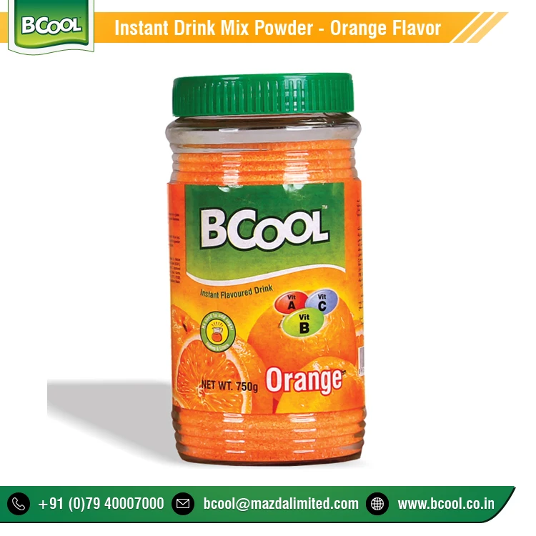 Top Manufacturer Company Selling Pure Energy Booster Orange Fruit Flavour Juice Instant Powder