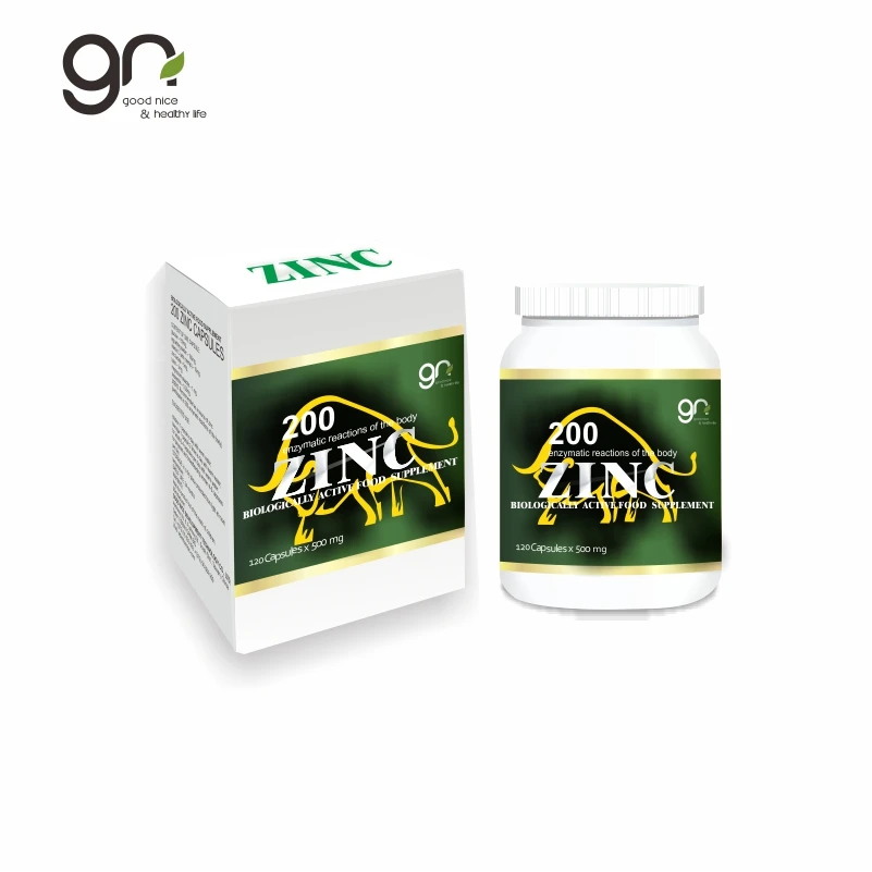 
The Zinc capsules 200 kinds enzymatic reactions of the body effect in biologically active food supplement 